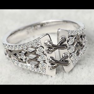 Corset sterling ring